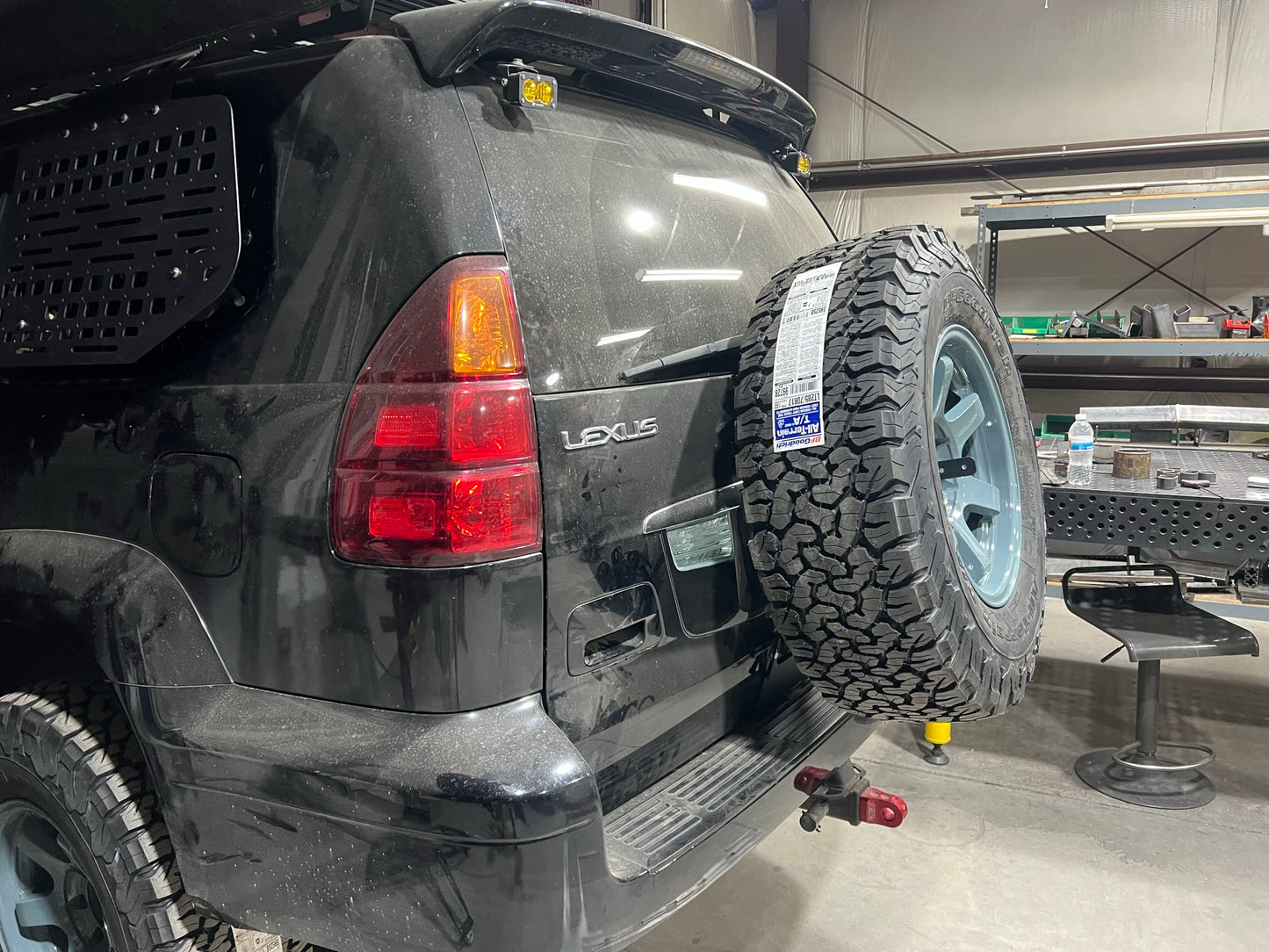 GX470 Tire Carrier 3.5" Bundle 1 - Center License Plate mount