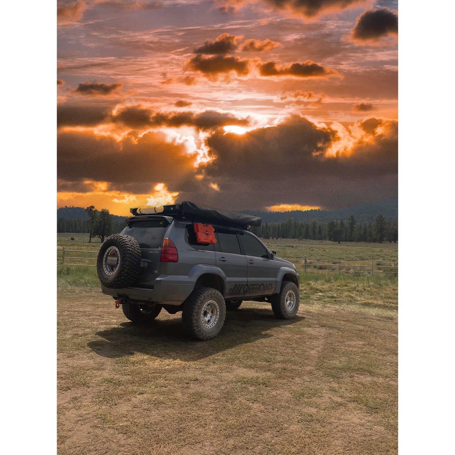 GX470 Tire Carrier 3.5" Bundle 1 - Center License Plate mount