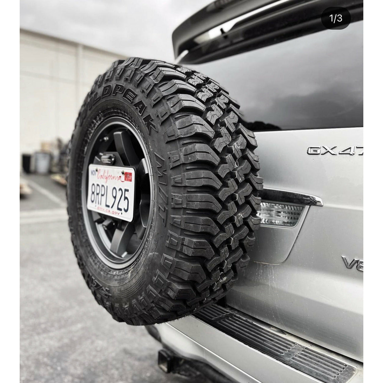 GX470 Tire Carrier 3.5" Bundle 1 - Center License Plate mount