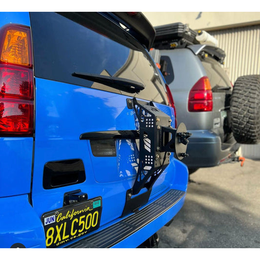 Lexus GX470 Tire Carrier 2.5" Bundle 2 - Center Camera Slot and DIY Plate